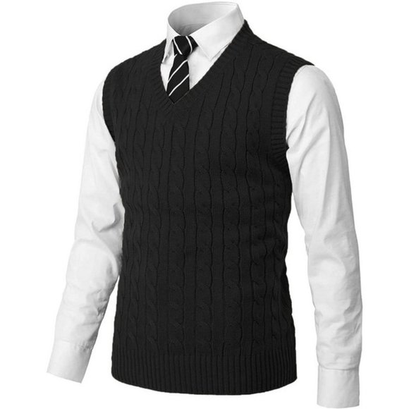 Jackets & Coats Mens Knitwear Vest Sleeveless Black Poshmark